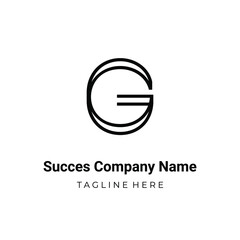Unique modern geometric creative elegant letter G logo template