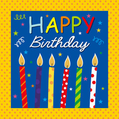 birthday card with candles