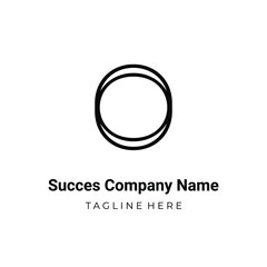 Unique modern geometric creative elegant letter O logo template