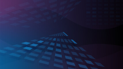 Rectangle abstract blue background