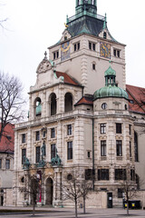 Fototapeta na wymiar Munich, Germany - December 20,2021 : Famous Bavarian national museum in Munich.