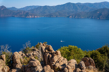 Scandola Natural Reserve, Corsica Island. Seascape, south France