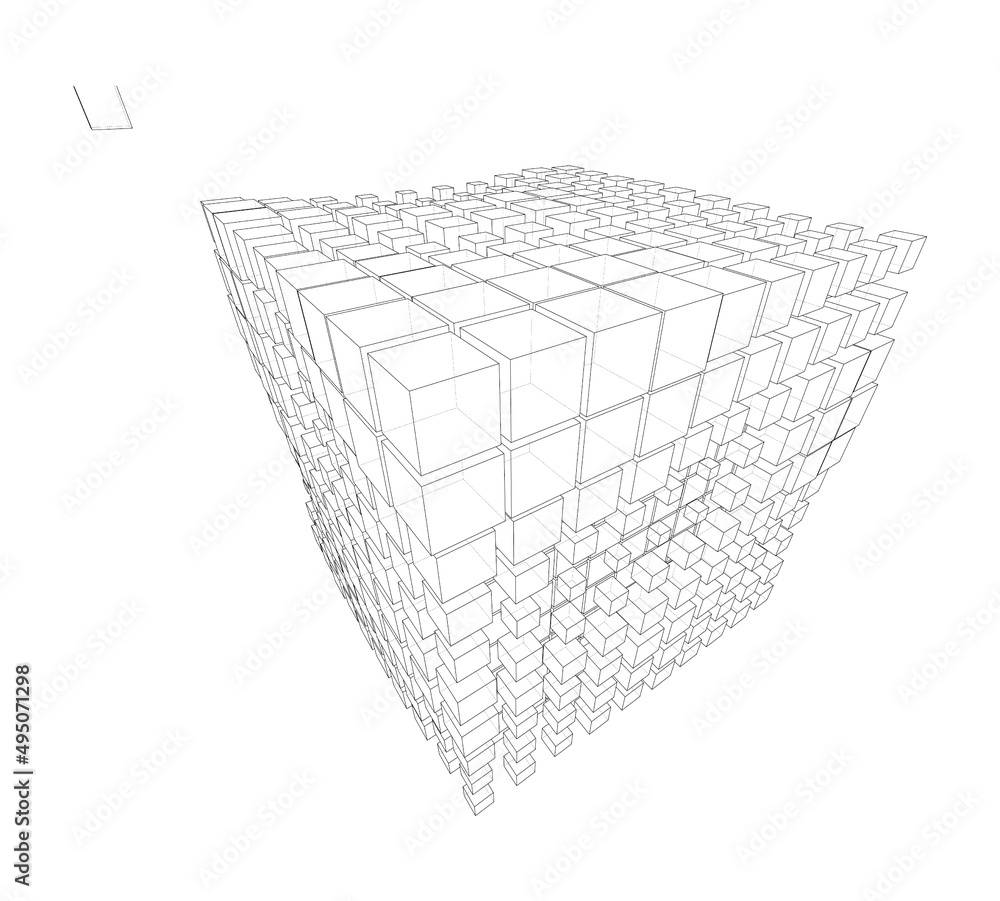 Poster vector abstract boxes background