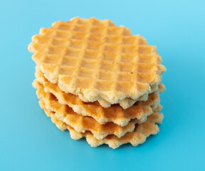 Sweet cookies isolated on blue