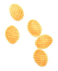 Sweet cookies on a white background.