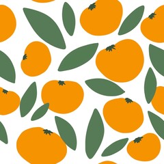 Summer fruit seamless oranges pattern for fabrics and textiles and packaging and gifts and cards and linens