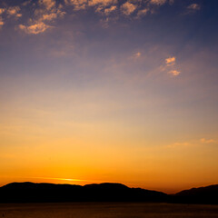 The Scottish Sunset Shows It's Support For Ukraine.