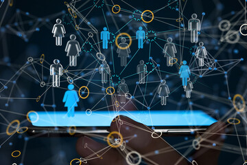 conference Digital Network and data concept 3d