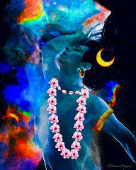 Digital art of lord Shiva