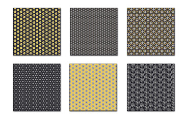 Set of 6 patterns 'captured' from the digital artwork 'Carapace'  - these patterns are unique