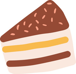 Piece of Cake Cartoon Illustration