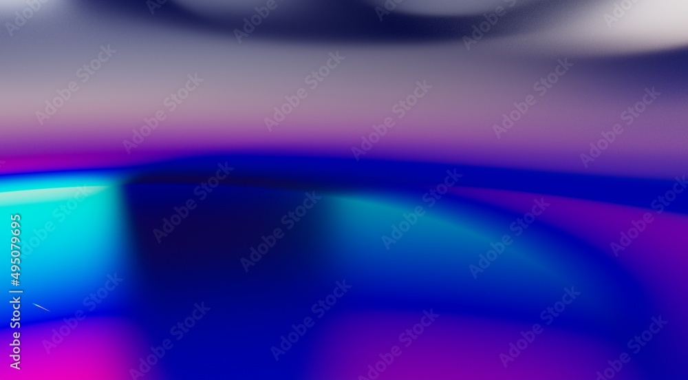 Poster holographic abstract crystal background with refracting light and highlights in purple and yellow co