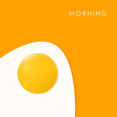 Morning Egg Food. Abstract Pattern background Template for Greeting Card or Party Invitation..