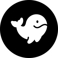whale glyph icon