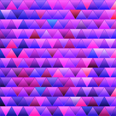 abstract vector stained-glass triangle mosaic background - purple and violet