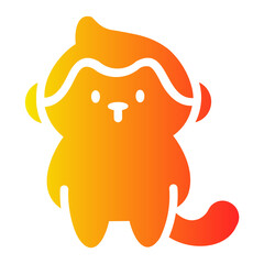 monkey gradient icon