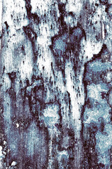 Old Rust Metal Decayed Crumpled Sheet Wide Background. Weathered Iron Rusty Isolated Metallic Texture. Dark Blue and Black Corroded Steel Structure. Abstract Web Banner. Antique, Urban artwork, Decor