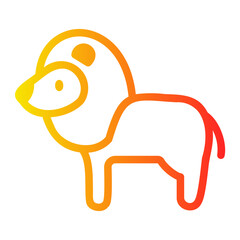 lion gradient icon