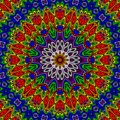 3d effect - abstract polygonal geometric fractal pattern