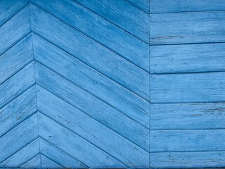 Obraz premium Juicy interesting texture blue, bright photo azure background fashionable wood and brick