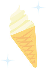 Vector illustration of soft serve ice cream.