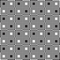 Checkerboard tiles from black and white cells. Inside one cell there is another.