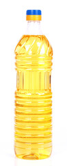 Sunflower oil on a white background