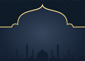 background design with mosque illustration