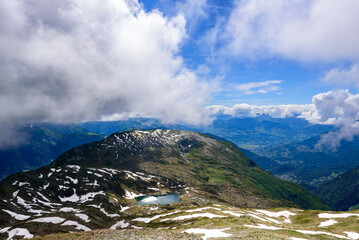 montagne, lac, riviere