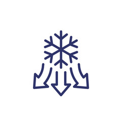 cooling or freezing line icon