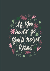 If you never go you ll never know vector print