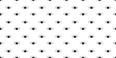 Seamless pattern with doodle eyes. Hand drawn eyes print for clothes, linens, wallpapers or wrapping paper. Sketch background. Flat vector template