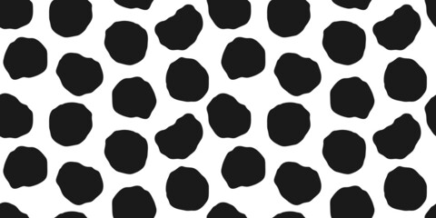 Seamless pattern with spots. Abstract creative stains background. Chaotically scattered spots print for textile or wallpaper. Flat vector template