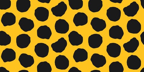 Seamless pattern with spots. Abstract creative stains background. Chaotically scattered spots print for textile or wallpaper. Flat vector template