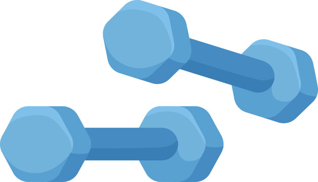 Dumbbells Cartoon Illustration