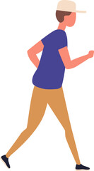 Man Running Cartoon Illustration