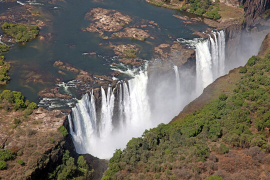 Aerial view of Victoria Falls, Zimbabwe

