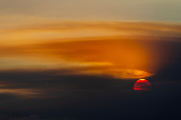 Sunset in the mountains at Lake James State Park, NC. 
