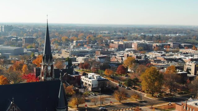 Naperville, Illinois, Aerial Flying, Downtown, Amazing Landscape