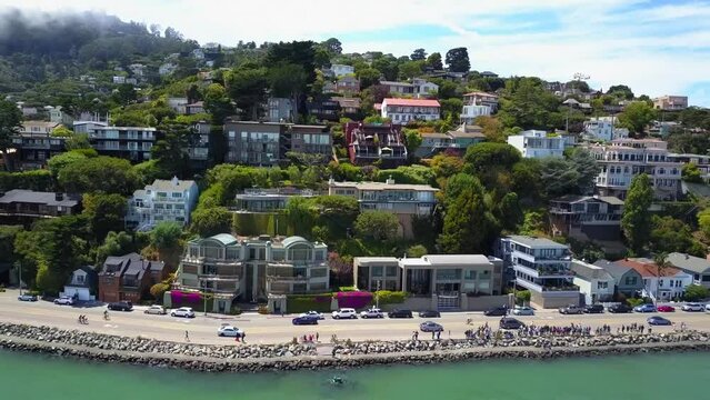 Sausalito, Aerial Flying, California, Amazing Landscape, Downtown