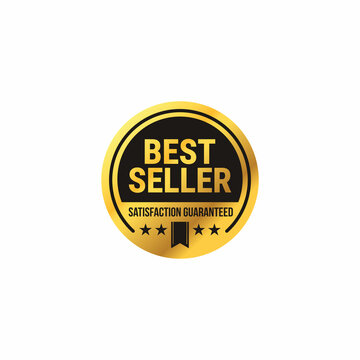 best seller satisfaction guaranteed business round icon for product logo design