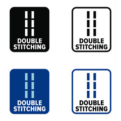 "Double Stitching" vector information sign