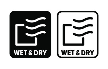 "Wet and Dry" vector information sign