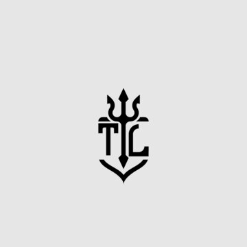 recommend clip art: TL trident ocean retro initial logo concept