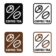 "Coffee and Tea" vector information sign