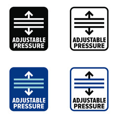 "Adjustable Pressure" vector information sign