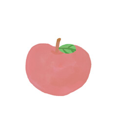 red apple isolated on white