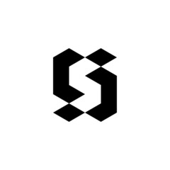 s initial logo design vector template