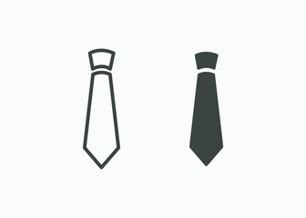 tie vector icon set. clothing, costume, dress, accessory, suit icon vector symbol