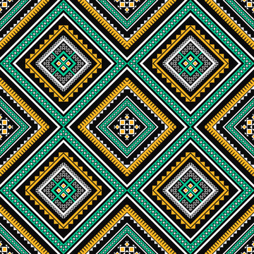 Geometric ethnic seamless pattern traditional. Tribal striped style. Design for background, wallpaper, illustration, textile, fabric, clothing, batik, carpet, embroidery.